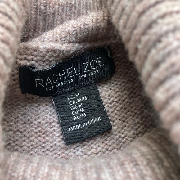 Rachel Zoe Brown Turtleneck Sweater Size Medium - Picture 3 of 4